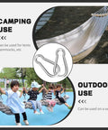 Image of Galvanized Steel Spring Snap Hook Carabiner Clips With 220 Lbs Capacity for camping hammocks and outdoor swing setup.