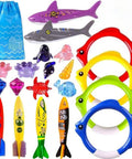 Diving Pool Play Set With Fourteen Pieces For Underwater Games And Party Favors, Summer Birthday Fun For Your Pool Party Crew
