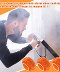 Orange 24 Piece Elastic Smoke Detector Covers For Cooking Or Baking Thickened Plastic Fire Alarm Shield in use during cooking