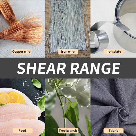 Heavy Duty Multi Purpose Shears With Tough As Nails Serrated Stainless Steel Blades and No Slip Comfort Grip for food and wire cutting.