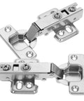 Soft Closing Hydraulic Concealed Cabinet Hinges 2 Pack Frameless Steel Design Quiet Slow Close No Squeak For Kitchen Cabinets