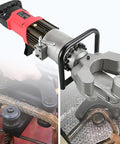 Cutpoy Electric Hydraulic Rebar Bender Steel Bar Bending Machine With Positioning Pin For 4Mm To 32Mm Rods showing bending mechanism in action.
