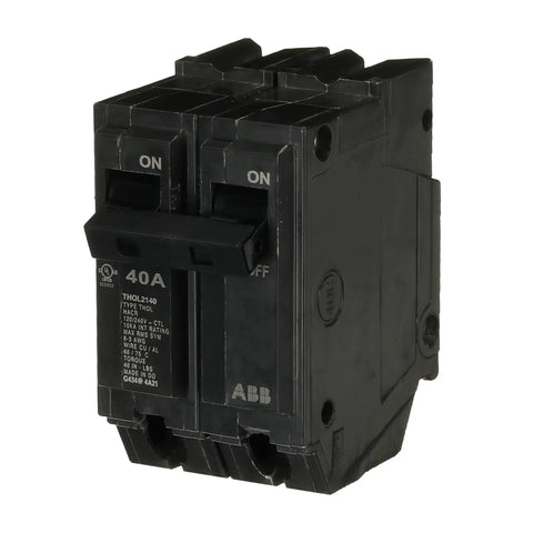 Heavy Duty 40 Amp Double Pole Circuit Breaker For Residential And Commercial Electrical Panels Featuring Thermal Magnetic Tech and Plug And Play Setup That Handles 120 240 Volts Like A Champ While Running Cool Under Heavy Draws All Day Long