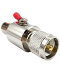 UHF PL259 Male To Female Lightning Arrester And SO239 Coaxial Surge Protector with gas discharge tube, metal finish.