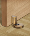 Heavy Duty Mechanical Door Stopper With Adhesive Or Screw Mount Adjustable Zinc Alloy windproof floor catch in bronze finish.