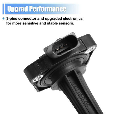 Close-up view of Engine Oil Level Sensor For Audi A4 A5 A6 A7 Q5 Q7 S4 V6 Quattro Sending Unit Replacement 03C907660H connector
