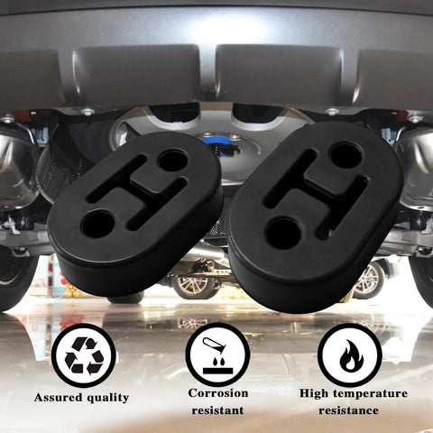 2 Pack Exhaust Hanger Rubber With 2 Holes Adjustable Insulator For Cars Trucks Jeeps SUVs High Density Anti Corrosion Muffler Mount
