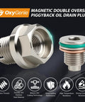 Ultimate Oversized Magnetic Oil Drain Plug Fix For Stripped Threads Heavy Duty Stainless Steel Self Tapping Kit Repairs Bad Oil Pans Like A Champ And Keeps Your Car Running Smooth Without Leaks Or Messy Breakdowns. M18x1.5 stainless steel drain plug with magnetic seal