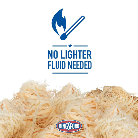 No lighter fluid needed text above Quick Light Fire Starter Rolls With All Natural Hardwood And Paraffin 32 Count