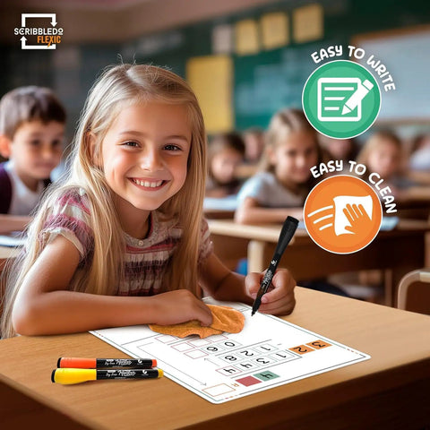 Child using Long Division Practice Dope Dry Erase Sheets 11x14 Reusable Math Manipulatives For Classroom Centers 5th Grade Learning