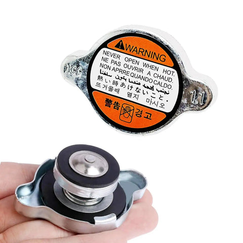 Radiator Cap Assembly Direct Fit For Hyundai And Kia Cars OEM 253303K000 2533039100 with warning label.