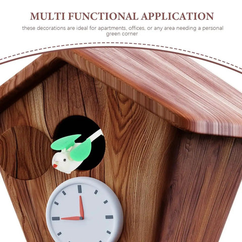 DIY Cuckoo Clock Bird Replacement Kit 5 Pack Easy Install Wall Clock Parts for Quick Fix with decorative bird and clock face