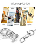 Heavy Duty Marine Grade Stainless Steel Chain Shackles Built Like A Tank To Handle 1400 Pound Rated Capacity Screw Pin Anchor Rigging Hardware Rust Proof Pair with indoor and outdoor applications.