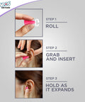 Steps to use Sleep Pretty In Pink Ear Plugs For Sleeping - Petite Sized Foam Noise Reduction Plugs With 32 NRR