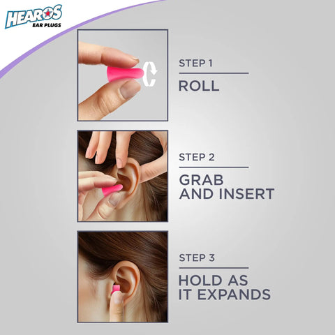 Steps to use Sleep Pretty In Pink Ear Plugs For Sleeping - Petite Sized Foam Noise Reduction Plugs With 32 NRR