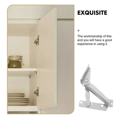 Open cabinet door showing folding sofa bed hinges for cabinet doors 80 degree lift up function cold rolled steel corner cabinet hardware