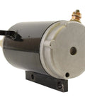 Angle view of 12V Marine Starter Replacement For Evinrude Outboards, 9-Tooth PMDD, CCW Rotation, Fits E40EC E40EL E40RC 1985-1988