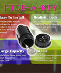 Outdoor Key Hider Sprinkler Head Vault Box For Garden And Yard Waterproof Hidden Cash Safe Key Holder With Small Compartment Corrosion And Impact Resistant Stash Box