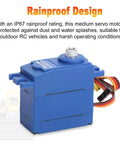 Heavy Duty Digital RC Servo 26 Grams With Full Metal Gears And Rugged Sandblasted Housing, rainproof design for outdoor use.