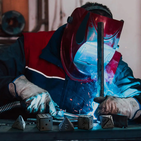 Welder using Welding Practice Kit With 16 Gauge Mild Steel Coupons In 5 Styles For Beginners DIY TIG MIG Arc Gas Welding