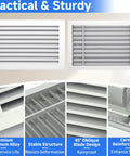 Two Sided Door Vent Cover Aluminum Exterior Vent Shield For Doors And Walls with durable louver grille and sealed airflow.