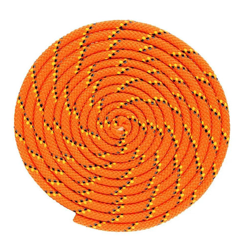 Do It All Multipurpose Braided Rope With Polypropylene Sheath In Bright Orange High Visibility With Reflective Tracers coiled