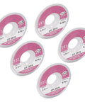 Five rolls of Braided Desoldering Wick For Quick Solder Removal And Cleanup Pro Grade Red Copper Wick High Efficiency Kit