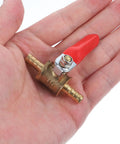 Kickass 2Pcs Copper Ball Valve 6MM Fittings With Red Handle Hella Tough Air Pump And Irrigation Shut Off Valve for garden and hydroponics