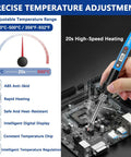 Heavy Duty Soldering Iron Kit With Heat Set Insert Tool 80W 110V LCD Digital Temperature Control used on circuit board