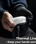Close-up view of insulated acrylic liner inside Waterproof Thermal Work Gloves With Full Hand Latex Coating And Insulated Acrylic Liner For Freezer Cold Weather Dope Crinkle Grip For Men And Women Red Large