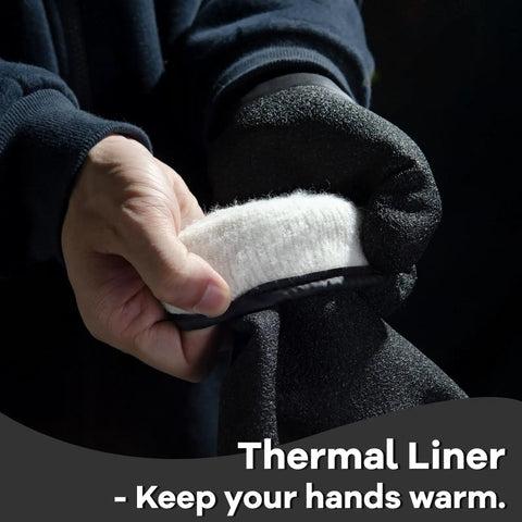 Close-up view of insulated acrylic liner inside Waterproof Thermal Work Gloves With Full Hand Latex Coating And Insulated Acrylic Liner For Freezer Cold Weather Dope Crinkle Grip For Men And Women Red Large