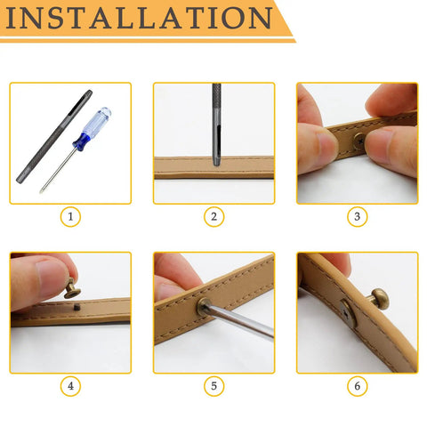 Installation steps for Supercharge Your Daily Craft Gear With Slick Heavy Duty Metal Button Studs And Rivets Perfect For Leather Work Sewing And Dope Accessory Making Premium Zinc Alloy Mixed Silver Gold Black Bronze Shiny Finish One Hundred Piece Set.