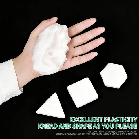 Waterproof Sealant Putty Kit Heavy Duty 20 Pcs Quick Mending Mud showing moldable putty in hand