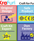 KraFun Original Design and Safety Certifications for Beginner Embroidery Kit For Kids And Adults Noob Friendly Starter Set