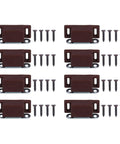 Eight Pack Stainless Steel Magnetic Door Catch For Cabinets And Cupboards With Screw Fittings, Brown Finish, front view