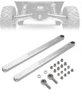 Rear Upper Radius Rod Arms For Polaris RZR XP 1000 RS1 And Turbo 2014 To 2023 With High Ground Clearance Aluminum Alloy Construction Oil Coated Silvery Finish Durable Off Road Upgrade, two arms with hardware