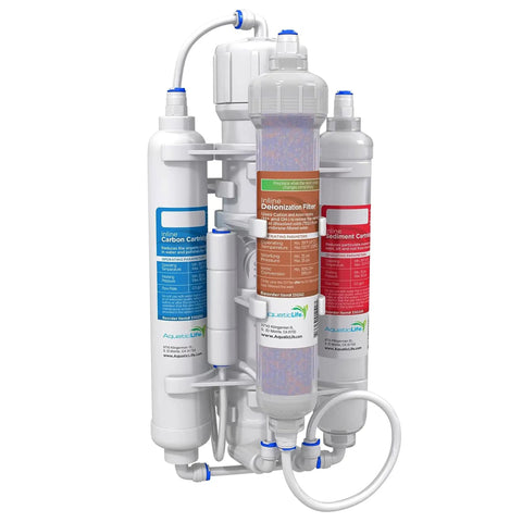 RO Buddie 4 Stage Aquarium Water Filter System With RO DI Filtration For Fish Tanks Fountains And More 50 GPD Clean Water Unit Easy Setup And No Fuss Filter Replacement