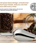 12 Oz 304 Stainless Steel Ice Scoop With Magnetic Hook Heavy Duty Bar Kitchen Scoop for Ice Maker and Freezer