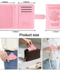 Level Up Your Vacation Vibe With This Sleek RFID Blocking Passport Holder, pink, 8.46x5.6 in, securely holds ID cards and tickets.