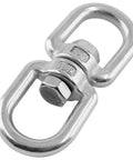 Heavy Duty M8 304 Stainless Steel Double Ended Swing Swivel Eye Hook For Rigging And Marine Applications, Corrosion Resistant, Built To Last, Beefy Load Bearing Capacity, M8 swivel hook