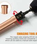 Copper Tube Expander Set for HVAC Repair, Handy Manual Swaging Drill Bit Kit for Air Conditioning featuring 3/4 inch bit