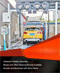 Heavy Duty Full Auto Car Wash Machine Non Contact High Pressure Cleaner With Air Dryer at service station with drying fans.
