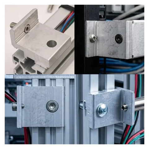 Beefy Aluminum Alloy Shelf Mount Bracket Corner Support For European Standard 30, Five Set installation examples