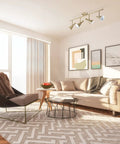 Sabrina 4-Light Matte Brass Track Lighting With Pivoting Heads for living room ceiling, spotlight on modern decor setup