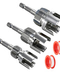 Two In One Pipe Tapping And Threading Kit For One Half Inch, Three Quarter Inch, And One Inch PVC Pipes With Internal And External Threading