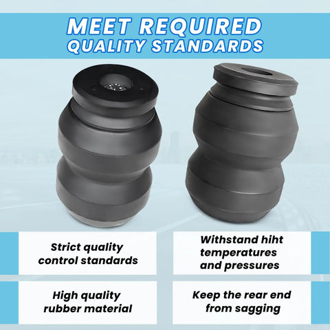 Two black FLOVENTIS rubber suspension bushings for 2011–2022 Chevy Silverado 2500/3500 and GMC Sierra 2500HD/3500HD