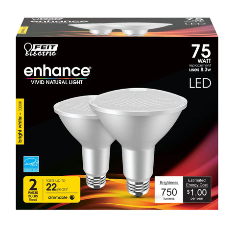 Built Different Led PAR30 Flood Light Bulb 75 Watt Equivalent Bright White Dimmable 750 Lumens Straight Out Shreds Old Halogen Spotlights For Commercial Grade Recessed Tracks