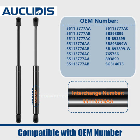 Front Hood Lift Support Struts for Dodge Charger 2011-2020 Sedan and Chrysler 300 2011-2022, OEM compatibility details
