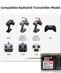 Compatible Radiolink transmitters and 2.4GHz R6F 6 Channel RC Receiver For Long Distance Control Of Cars And Boats.
