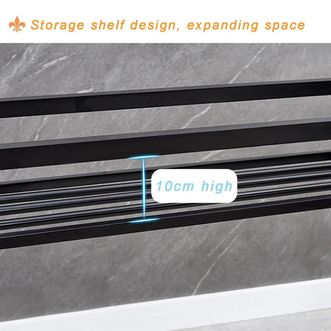 Foldable Table Leg Brackets Rectangular Heavy Duty Double Layer Metal Desk Legs 10cm high shelf space